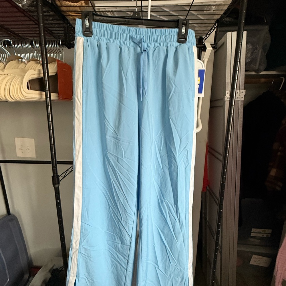 JoyLab Light Blue Pants with White Stripes